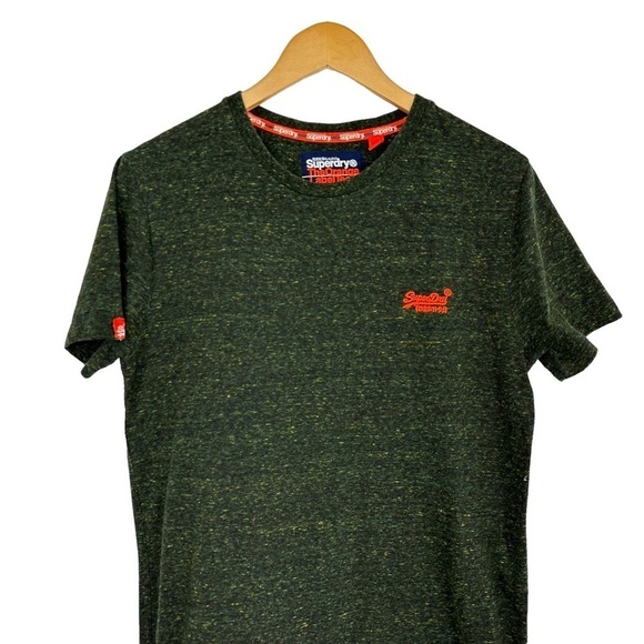 Superdry Mens The Orange Label Tee Co. Embroidered Logo T-Shirt Large Green - Picture 3 of 8